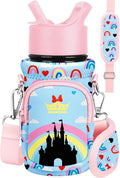 Miss Adola Water Bottle Carrier with Strap - Insulated Kids Water Bottle Holder for Boys Girls Bottle Bag for 10-18Oz