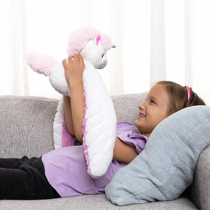 HUGIMALS Hugarounds Echo the Unicorn 2.5 lb Microwaveable Weighted Plush Neck & Shoulder Wrap | Soothing, Comforting Hugs for Self-Care & Relaxation | Unscented for Ages 2+