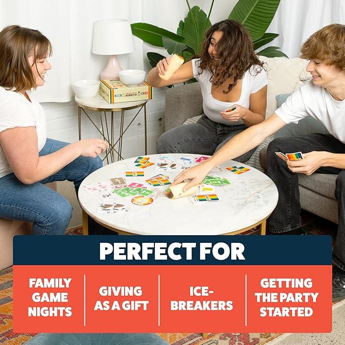 Exploding Kittens Throw Throw Burrito 2-6 Players - Ages 7+ - 15 Minutes to Play - Dodgeball Card Game - Party Game, Family Game Night, Kid and Adult Card Game