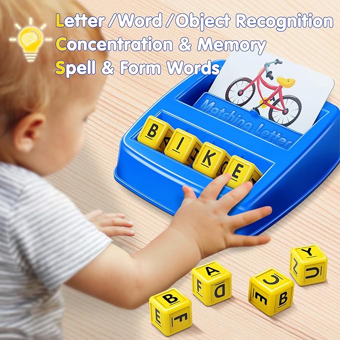 NARRIO Educational Toys for 3 4 5 Year Old Boys Gift, Matching Letter Game Preschool ABC Learning Toys for Kids Ages 4-8 Years, Christmas Birthday Gifts for 3-6 Year Old Boys Toddler Toys Age 2-4