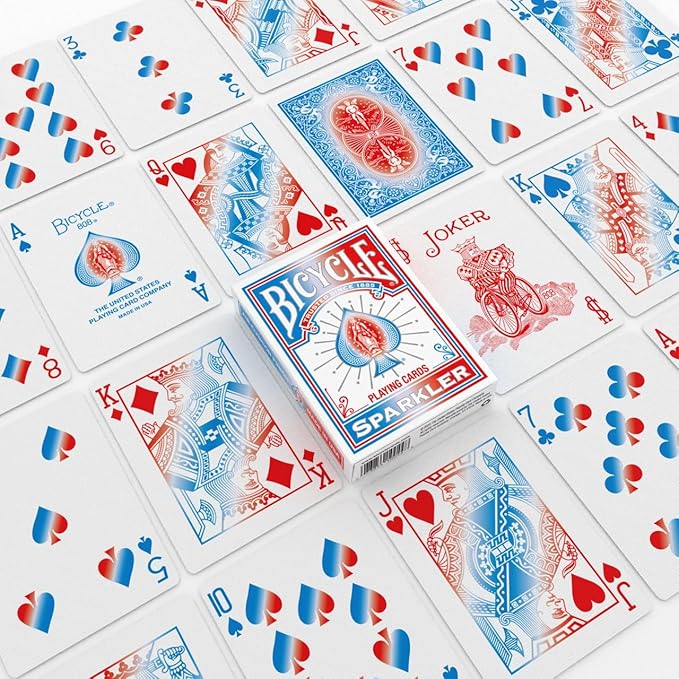 Bicycle Sparkler Playing Cards – Made in USA - Tribute to American Flag & Dazzling Fireworks Deck, Bold Patriotic Collectible Card Set for Fourth of July Parties, Americana Gifts, Family Game Night
