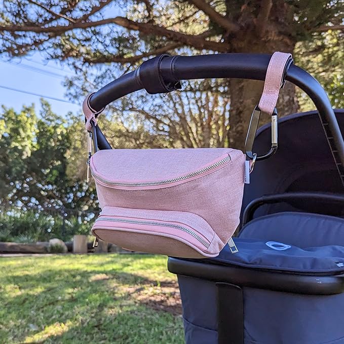 Suessie Fanny Pack Diaper Bag - with Baby Changing Pad & Waterproof Wipes Pocket - Stroller Organizer