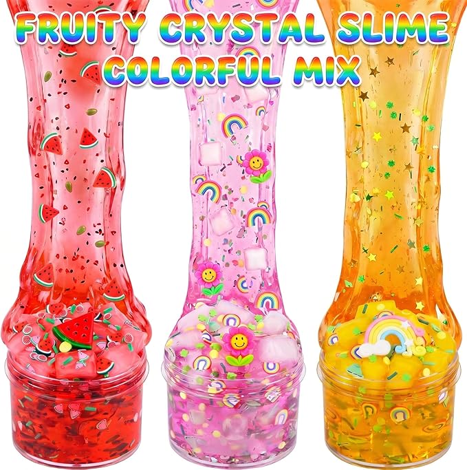 9 Pack Slime Kit, with 3 Jelly Cube Crunchy & 6 Butter Slime, Soft and Non-Sticky for Girls Boys Party Gift, Stress Kids Relief Toys - Classroom Reward, Party Supplies