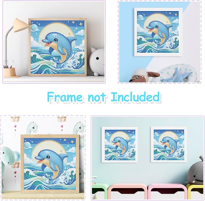 Nardoll Diamond Art Kits - Arts and Crafts - Diamond Art Painting with Wooden Frame - Boys Girls Birthday Gift - GEM Art for Adults Beginners Home Wall Decor