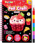 FUNNYB&G Foil Art Crafts for Kids Ages 4-8: Mother's Day 2026, Birthday Gift for Girls, Art and Crafts Supplies, Party Favors, Creative Toys for Girls 4 5 6 7 8 9 Years Old(Food)