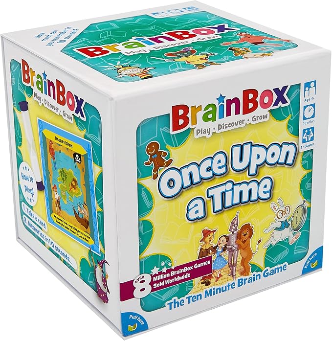 BrainBox BrainBox Once Upon a Time Card Game - Memory & Observation Game, Family-Friendly Fairy Tale Trivia Game for Kids & Adults, Ages 8+, 1+ Players, 10 Minute Playtime, Made by Green Board Games