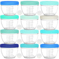 Youngever 18 Sets Baby Food Storage, 6 Ounce Baby Food Containers with Lids and Labels, 9 Coastal Colors