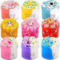 9 Pack Axolotl Slime Kit, with 3 Jelly Cube Crunchy Slime 3 Cloud Slime 3 Butter Slime, for Girls and Boys Party Favors, Stress Relief Toy for Kids, School Education