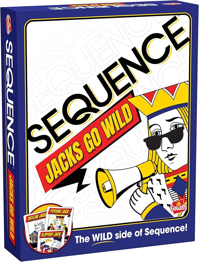 Goliath Sequence Jacks Go Wild! | Strategy Board Game Includes Additional Wild Jacks Cards | 2-12 Players, Ages 7+