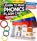 Phonics Flash Cards with Proven Spaced Repetition Learning System - Learn to Read in 20 Phonic Stages - Digraphs CVC Blends Long Vowel Sounds Phonics Games for Kids Ages 4-8 Kindergarten 1st 2nd Grade