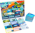 Young Scientist Ocean Animal Card Games - 4 in 1 Matching, Bingo, Memory, Trivia, Hands-On Educational STEM Fun for Age 5 and Up, Blue