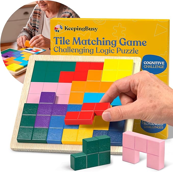 Keeping Busy Tile Matching Dementia Activities for Seniors | Memory Games for Seniors with Dementia Products for Elderly Brain Games for Adults Alzheimers Products for Elderly Brain Puzzles for Adults