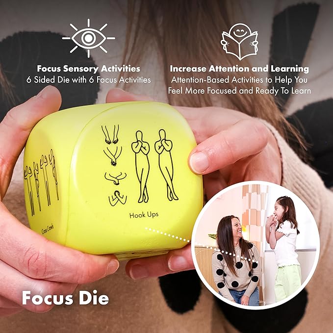 Harkla Sensory Activity Dice – Fun and Effective Brain Breaks for Kids and Adults | Helps with Focus, Calm and Energy | Self Regulation for Kids | Occupational Therapist Approved