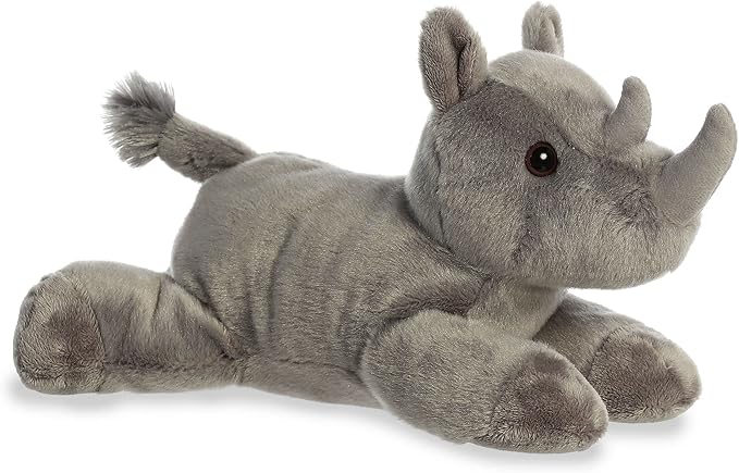 Aurora® Adorable Flopsie™ Rodney Rhino™ Stuffed Animal - Playful Ease - Timeless Companions - Gray 12 Inches