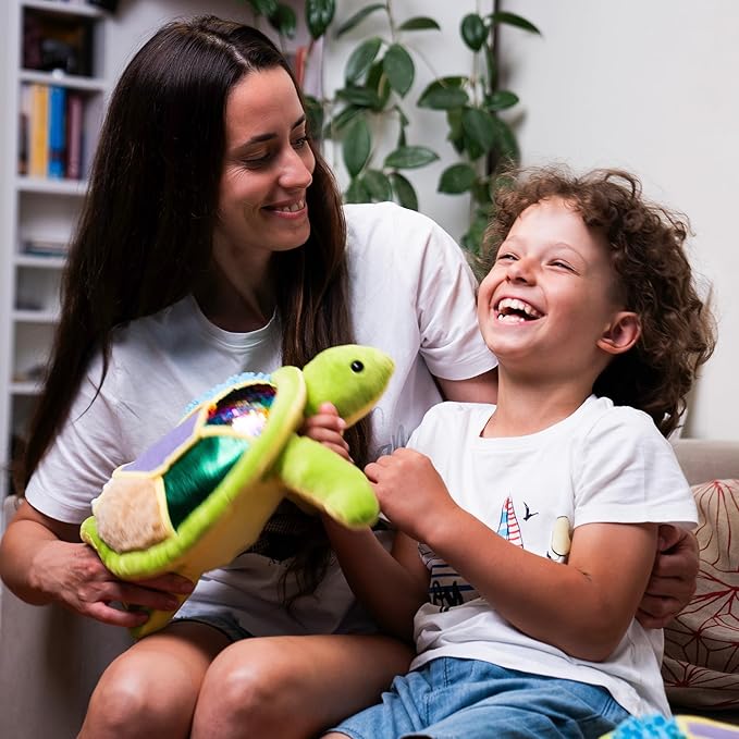ODOXIA Sensory Turtle Stuffed Animal | Sensory Plush Toy | Fidget Stuffed Animal for Kids | Great for Sensory Needs | Sensory Stuffed Animals for Children | Sensory Pillow Plush