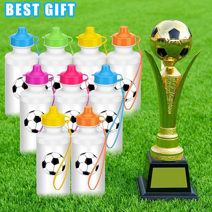 Zubebe 36 Pcs Sports Water Bottles Bulk Squeeze Reusable Bpa-free Plastic Water Bottles End of the Year Gifts Summer Gifts for Students School Travel Hiking Cycling Event Team Gift