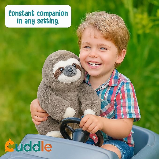 Cuddle Buds 5lbs Weighted Sloth Stuffed Animal for Sensory Needs, 20'' Sloth Plush Large, Weighted Stuffed Animals for Adults, Soft Plush Toy Gift for Kids and Adults, Giant Plushies
