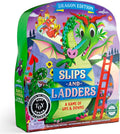 eeBoo Slips & Ladders Dragon Edition - Award Winning Classic Race Game with Holographic Foil, Screen-Free Fun for 2-4 Players, Kids Ages 5 and up