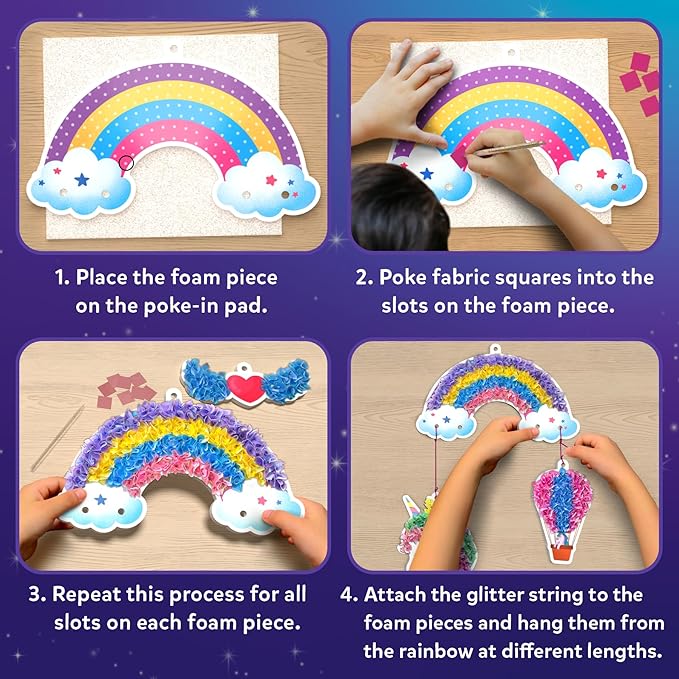 Skillmatics Poke-in Art - Magical Unicorn Dream Decor, Mess-Free Fun for Kids, DIY Wood Craft Kits, Screen-Free Activity, Gifts for Ages 4, 5, 6, 7, 8, 9