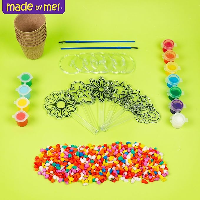 Made By Me Create Your Own Suncatcher Garden, Includes 6 Suncatchers to Paint, 7 Suncatcher Paints & Acrylic Paints, Fun Arts & Crafts for Kids, Suncatcher Kit, Unique Craft Kits, Cool Window Art