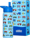 Wildkin Kids 18oz Stainless Steel Water Bottle – BPA-Free, Leakproof, Insulated, Easy-Clean - Trains, Planes & Trucks