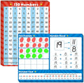 SpriteGru 8 Packs Number Line Whiteboards Cards, Double Sided Dry Erase Board Writable and Erasable 130 Numbers Chart White Board for Kids, Students, Classroom and Home (12” x 9”)