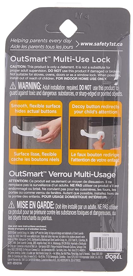 Safety 1st OutSmart Multi Use Lock, White (Pack of 2)