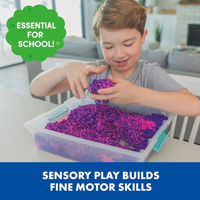 Educational Insights Pluffle® Mini 8-Pack - Sensory Bin Foam Set, No Mess Alternative to Sand Toys & Slime for Toddlers at Home or in the Classroom, Fun Sensory Table Filler, Gift for Kids Ages 3+