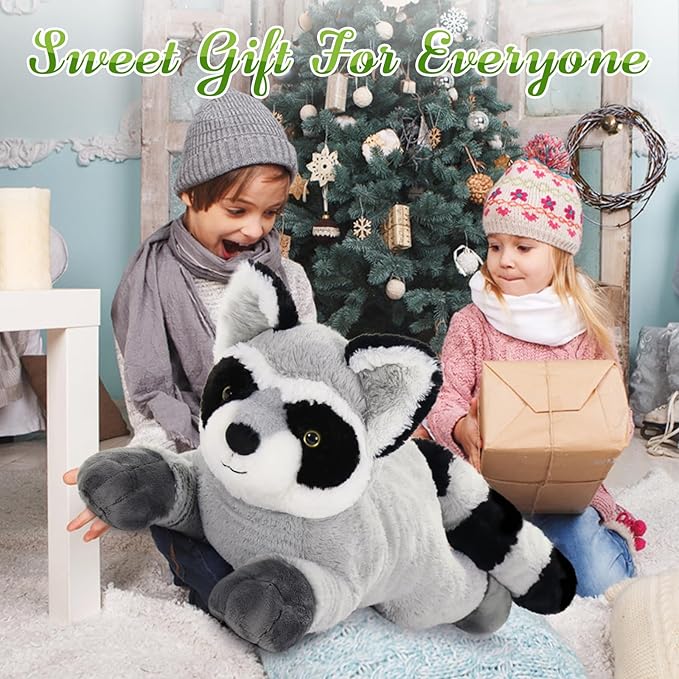 BENINY Giant Raccoon Plush Stuffed Animal 30" - Oversized Raccoon Pillow Plushies - Fluffy Big Stuffed Racoon Toy Birthday Gifts for Kids - Sweet Companion