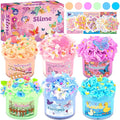 6 Pack Cloud Pink Slime Kids, Slime kit for Girls Ages 8-12, Toys for Girls and Boys, for Kids Set Party kit Goodie Bag Stuffers, Girl Birthday Gift Cute Stuff