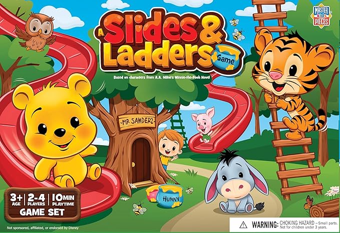 MasterPieces - Winnie The Pooh - Slides & Ladders Family Board Game for Families