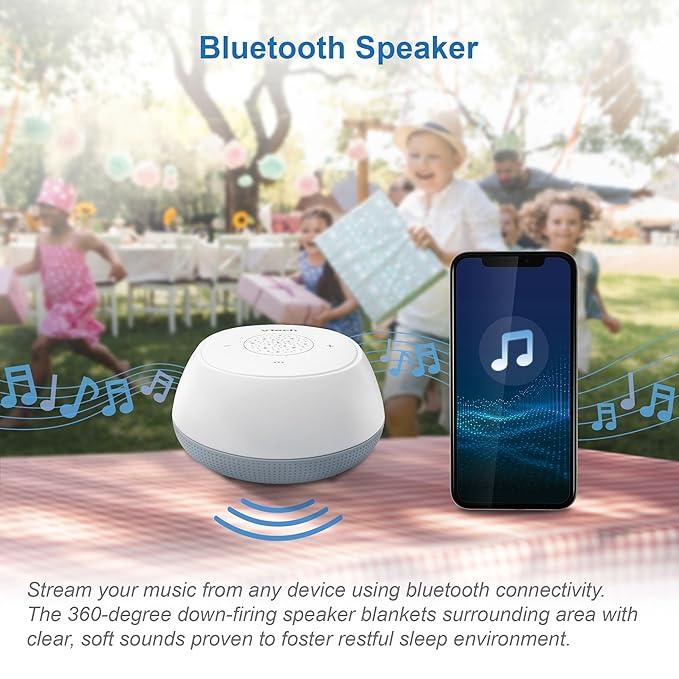 VTech BC8213 V-Hush Junior Sleep Training Soother with 40 Stories, Songs & Sounds - Record Your Own Voice, Portable Bluetooth Speaker, Multi-Color Night Light & Ceiling Projector