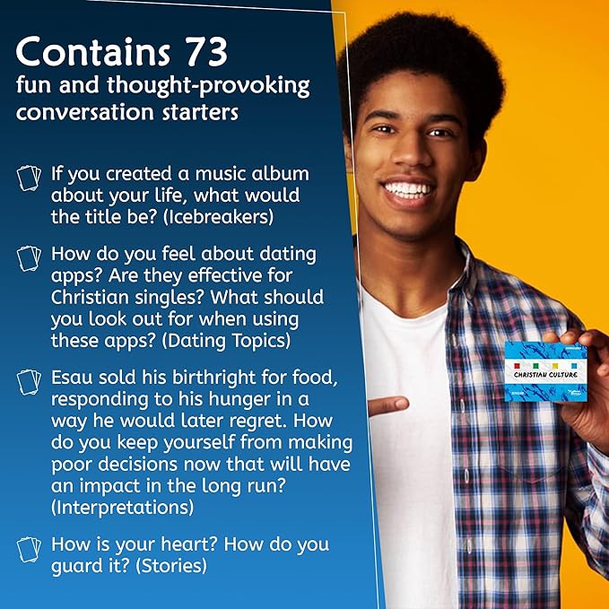 Kulture Games Christian Culture (Singles Edition) - Conversation Starters to Spark Meaningful Discussion Between Christian Singles - Christian Party Game - Thought Provoking Bible Discussion Cards
