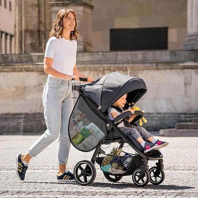 Accmor Universal Stroller Organizer, Side Sling Stroller Organizer, Mesh Cargo Net Stroller Storage Caddy, Stroller Bag Accessories Fits for Uppababy, Nuna, Baby Jogger, Britax, Doona Strollers