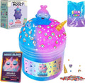 Unicorn Cloud Slime Kit – Blue & Pink Sensory Slime for Kids, Non-Sticky & Scented Cloud Dough, Squishy, ASMR Fun, Axolotl Charm & Mix-Ins, Gifts for Girls & Boys Ages 5–12 & Teens, 7oz, MOOZ Magic