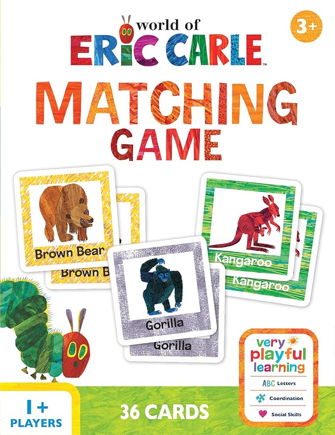 Masterpieces World of Eric Carle Matching Travel Card Game for Kids