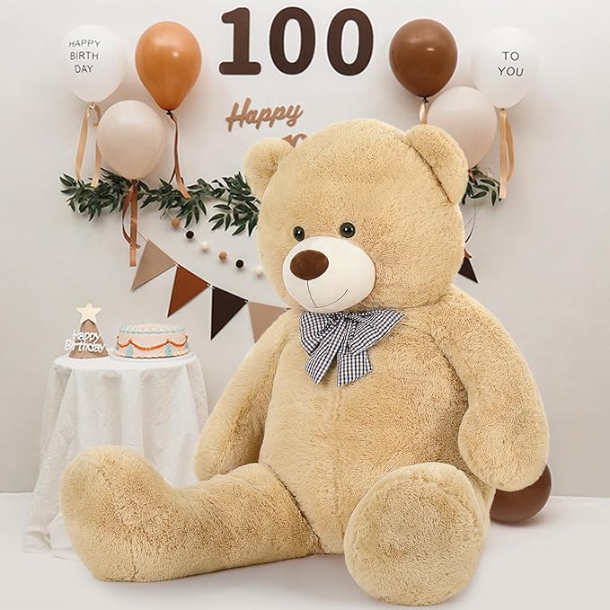 MaoGoLan Giant Teddy Bear Plush 5 Feet, Life Size Large Teddy Bear Stuffed Animal 5 Feet,Soft and Fluffy Big Teddy Bear Gift for Baby Shower,Christmas,Valentines