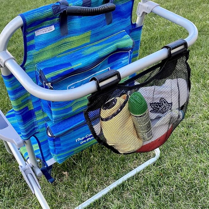 Evelots 2 Pack Bike/Stroller Storage Bag - Side Sling, Hook & Loop Easy Attach - Mesh Design, Non-Slip Straps, Additional Storage for Strollers & Bicycles, Durable Polyester, Black