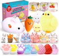 24Pack Taba Squishy Toys kit - Squishy Fidget Toys Party Favors for Kids 8-12-Kawaii Squishies Squeeze Toys for Girls 8-10,6 7 8 9 10 11 12 Year Old Girl Birthday Gifts Fidgets for Kids Classroom