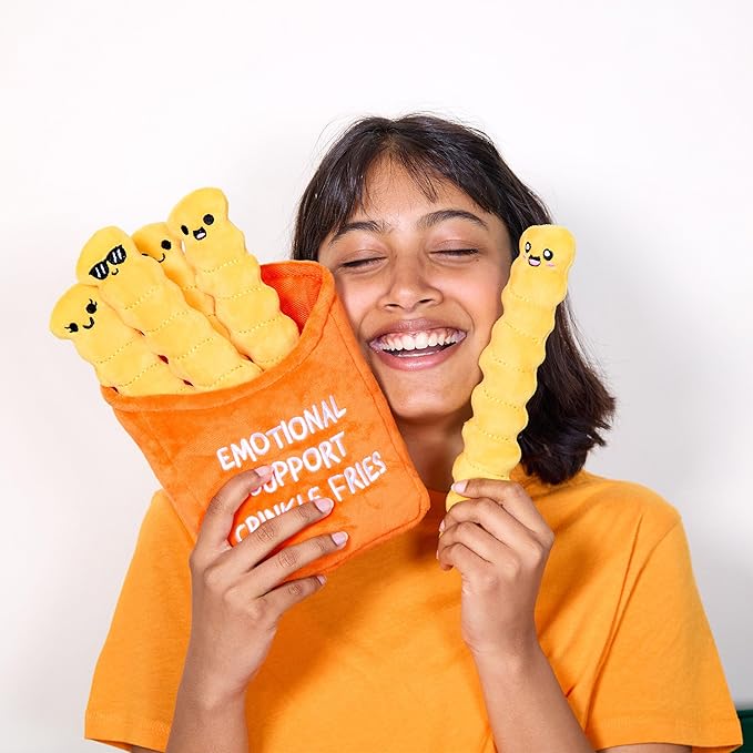 WHAT DO YOU MEME? Emotional Support Crinkle Fries — Plush Fries by Emotional Support Pals