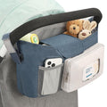 Accmor Universal Stroller Organizer with Insulated Cup Holder, Stroller Caddy Bag Accessories, Stroller Cup Holder Organizer for Uppababy Baby Jogger Britax Stroller, Blue