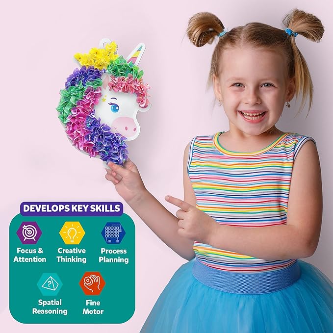 Skillmatics Poke-in Art - Magical Unicorn Dream Decor, Mess-Free Fun for Kids, DIY Wood Craft Kits, Screen-Free Activity, Gifts for Ages 4, 5, 6, 7, 8, 9