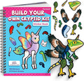 PARTYWIND Sticker Book for Toddlers, Cryptid Animals Sticker Book with 16 Scenes + 11 Sheet Stickers for Boy & Girl, Airplane Travel Toy Essentials, Cryptid Construction Kit Book for Kids Age 3-5