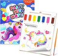 YPLUS Paint with Water Books for Toddlers, Art Craft Toys Watercolor Painting Paper, Gift for Kids Ages 1-3, 2-4, 4-6, Drawing with Brush - Unicorn