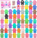 64 Pieces Mini Slime kit,Butter Slime Party Favors, Valentines Slime Bulk Toy for Classroom Prizes, Stocking Stuffers, Goodie Bag for Kids Boys Girls, Ideal Birthday Easter Filling Gifts