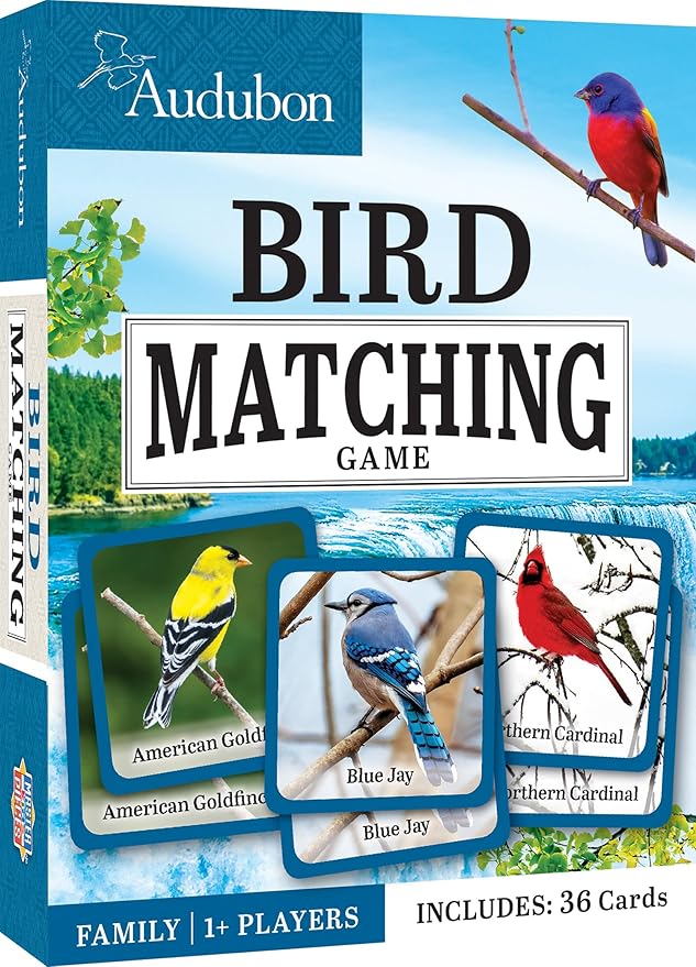Masterpieces Officially Licensed Audubon Picture Matching Card Game for Kids and Families