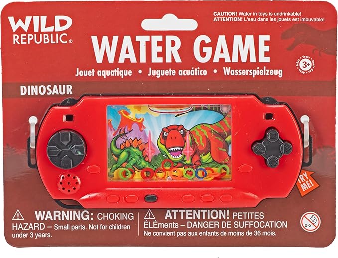 Wild Republic Water Games Dinosaur, Sensory Toys, Kids Gifts, Hand Held Toys, Party Favors, 6", Multicolor