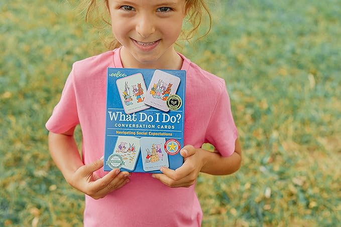 eeBoo: What Do I Do - 48 Conversation Flashcards, Develops Empathy Through Friendly Illustrations of Social Situations, Develop Social and Emotional Intelligence, for Ages 3 and up