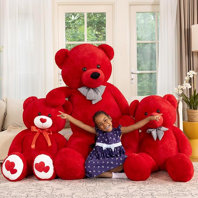 MaoGoLan Big Teddy Bear 6 Feet,Life Size Big Bear Plush Stuffed Animal,Adorable and Soft Red Teddy Bear Gift for Christmas,Valentines,Birthday,or Long Distance