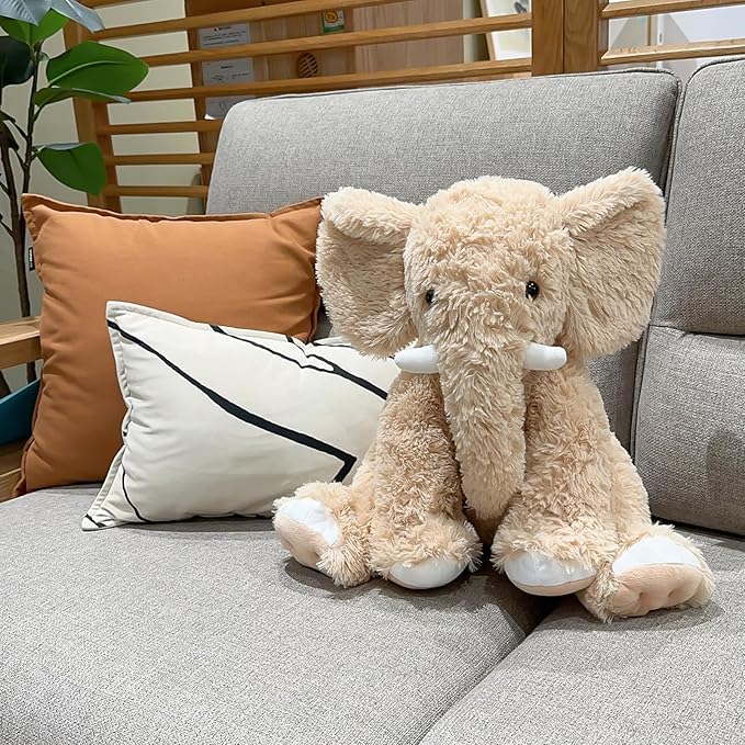19.2 Inch Large Elephant Stuffed Animals,Clever Elephant Plush Toy for Kids, for Girls and Women,Super Soft Room Decoration(Yellow).